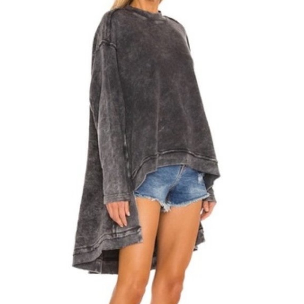 Free People Black Iggy Sweatshirt Size M Color Sold Out